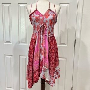 Free People Intimately Summer Slip Dress Pink Floral Medium